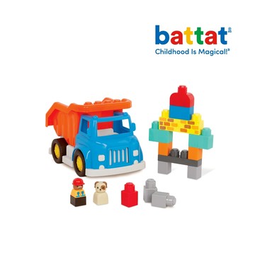 Battat 樂波島-搬磚頭翻斗車 小朋友玩具 兒童玩具 感統玩具 積木