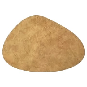 三角皮革餐墊 優質無毒耐熱PVC 2入  43.5 x 37cm  印度棕  1組