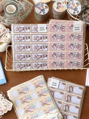 Cozyroom/相機女子封口貼/手帳貼紙/可書寫/2款圖案