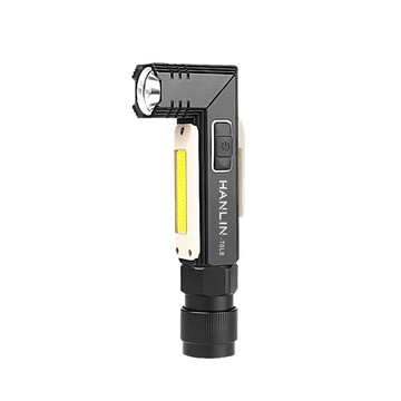 hanlin-t6l8 新磁吸強光手電筒工作燈 cob usb直充