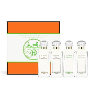 HERMES 花園香水禮盒四入組(7.5mlX4 希瑟花園+尼羅河+李先生+潟湖)<國際航空版>