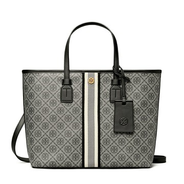 TORY BURCH T MONOGRAM小號塗層帆布托特包女士單肩包 81963~【 菲尼斯 國際精品 ★ 疊加現抵$1520 】