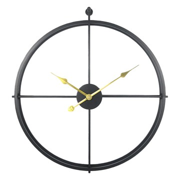 iINDOORS 英倫家居 簡約設計時鐘 曜黑金針 62cm