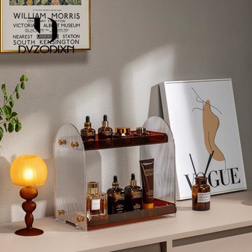 多爾頓化妝品收納盒桌面梳妝臺衛生間護膚品亞克力輕奢香水置物架