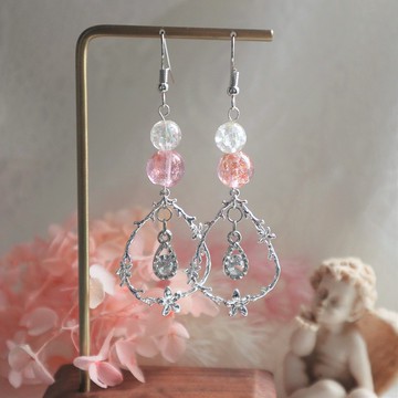 【氣質 l 夜光系列】巴洛克眼淚 防敏感耳環