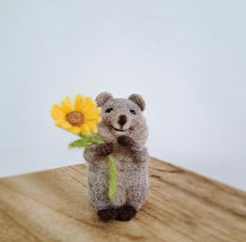 quokka 矮袋鼠 羊毛氈 Figurines