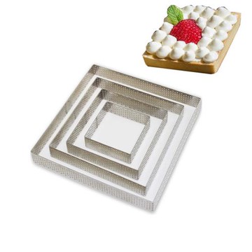 正方形不銹鋼304沖孔撻圈塔圈洞洞塔圈撻殼模具帶孔透氣 tartring