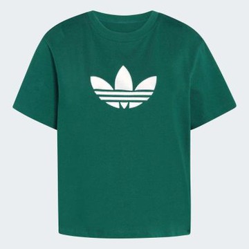 Adidas 愛迪達 Trefoil Boxy T KD6227 女 T恤 運動上衣 休閒短袖 綠 亞版 純棉