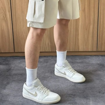 S.G NIKE W AIR JORDAN 1 LOW DC0774-112 男女鞋 奶杏 低筒 喬丹 復古 休閒鞋