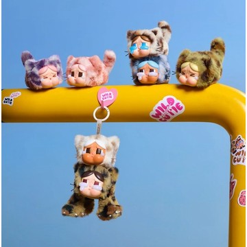 POP MART泡泡瑪特CRYBABY  豹豹貓貓系列 搪膠毛絨掛件 哭娃 盲盒 鑰匙圈 玩具 公仔 限量