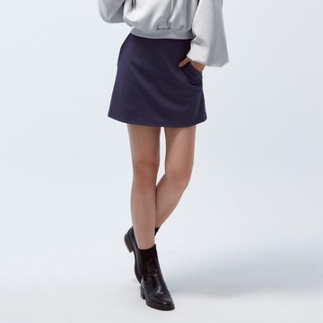 Cozee-高彈修身迷你褲裙-(磚紅/夜影灰/草原棕S-L)