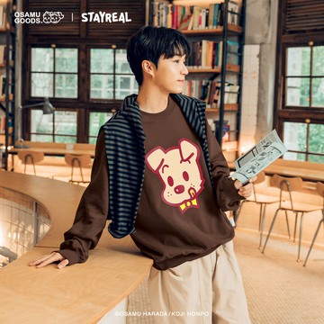 STAYREAL x OSAMU GOODS 原田治多色厚棉T - 咖啡