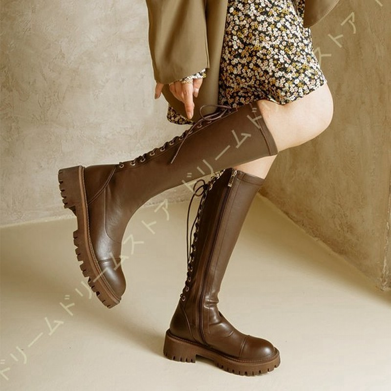 ロングブーツ レディース 編み上げ 厚底ブーツ コスプレ 秋冬 ダンスブーツ 長靴 ファッション コスプレブーツ ローヒール ブーツ ロング シンプル 美脚 通販 Lineポイント最大0 5 Get Lineショッピング