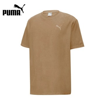 【PUMA】 基本系列Cat毛巾綿寬鬆短袖T恤(M)_男性_68435463_歐規｜官方直營