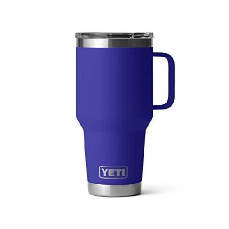 YETI Rambler oz Travel Mug, Stainless Steel, Vacuum Insulated with Stronghold Lid, Offshore Blue