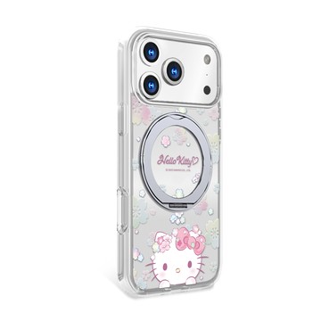 APBS 三麗鷗 iPhone 18/17/16/15/14/13系列 軍規360旋轉磁吸立架殼-櫻花凱蒂