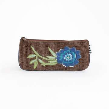 大理花刺繡・筆袋