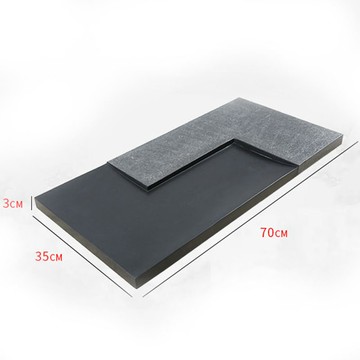 工廠現貨 天然烏金石整塊茶盤簡約茶盤家用茶臺嵌入式排水功夫茶具托盤茶海487-LPS 保售後 台灣公司