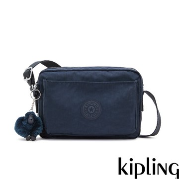 Kipling 碧海深藍多層隨身斜背包-ABANU M