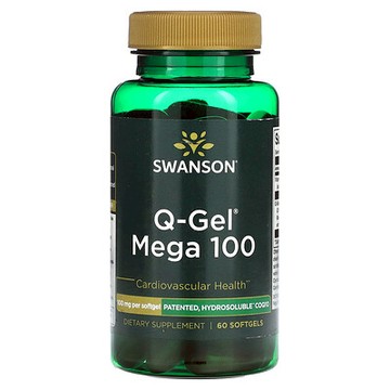 Swanson, Q-Gel Mega 100，200 毫克，60 粒軟膠囊