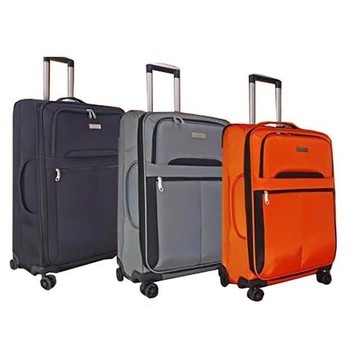 24吋行李箱加大容量輕量商務高單數防水尼龍布360度旋轉雙層防爆拉鍊