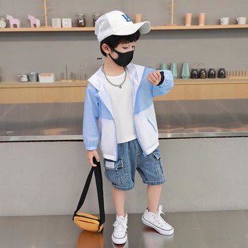 男童防曬衣連帽外套夏裝春夏款嬰兒童裝寶寶小童空調服薄上衣女童