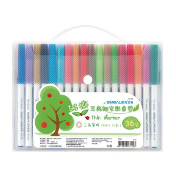 雄獅 三角細支彩色筆 36色 /組 NO.3036【APP滿額下單10%點數(單一帳號最高5000點)】1/31止