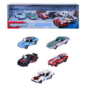 美捷輪小汽車-復古跑車五入組 1:64 合金車 小汽車 正版