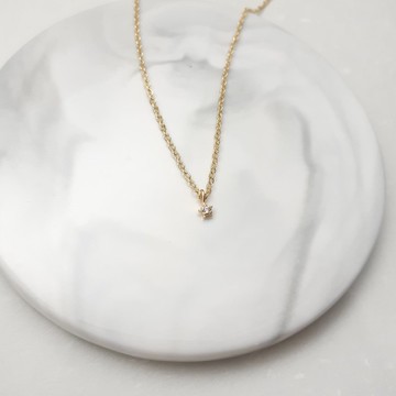 鋯石x迷你星 細鍊項鍊 鎖骨鍊