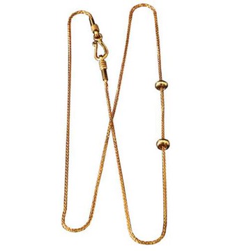 Jpqueen 閃亮動人金色旋轉卡扣萬能鳳尾項鍊(金色)