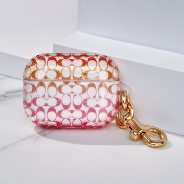 生日禮物【COACH】AirPods Pro 精品保護殼 套-經典粉紅大C｜新年贈禮 禮物首選