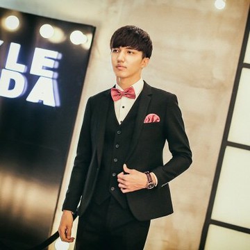 西裝外套西服套裝(三件套)-時尚獨特剪裁設計正式場合男裝2色73hc19【獨家進口】【米蘭精品】