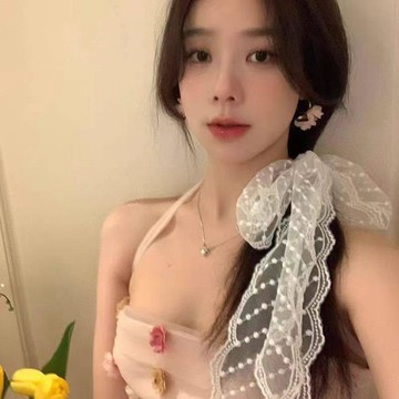 【七號】網紗超仙蕾絲髮帶女百搭長條蝴蝶結髮繩綁發飄帶長條領巾髮圈女免運