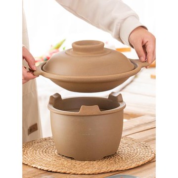 老式無釉淺砂鍋家用燃氣煲仔飯干燒鍋耐高溫陶土小干鍋打邊爐炭爐