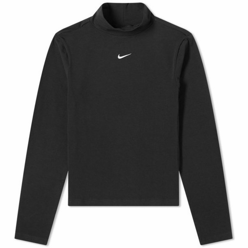 Nike ナイキ レディース 長袖tシャツ トップス Essentials Long Sleeve Mock Neck Black White 通販 Lineポイント最大get Lineショッピング