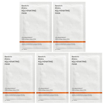 Genabelle, PDRN 煥活美容面膜，5 片，每片 0.84 液量盎司（25 毫升）