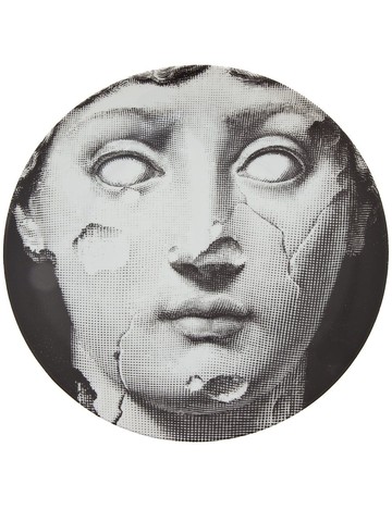 Fornasetti - Plate - unisex - China - One Size - Black