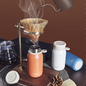 opus保溫杯女便攜可愛學生隨手杯簡約日式316咖啡外帶不銹鋼水杯