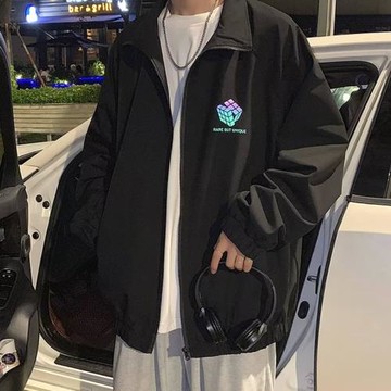 美式外套男秋冬季高街潮牌痞帥嘻哈帥夾克港風休閑情侶翻領上衣服