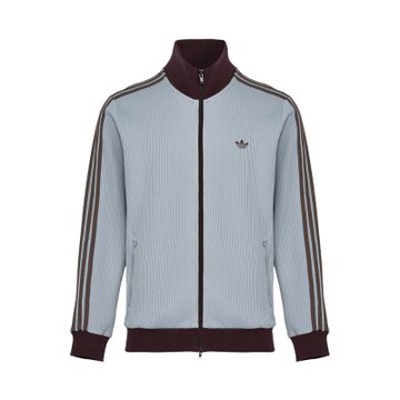Adidas Track Top M 男款 藍咖啡色 運動 休閒 立領 外套 KY5770