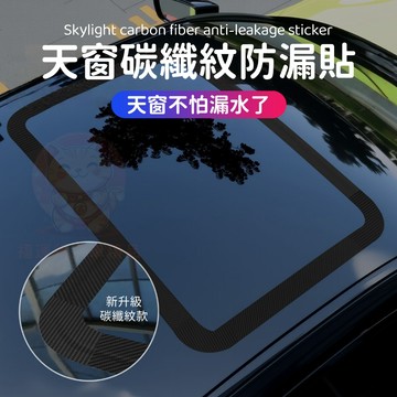 台灣庫存【天窗不怕漏水了】碳纖紋 汽車天窗防漏水貼 防水膠條 車窗密封條 天窗密封條 全景 天窗 防塵 防水 防雨 膠條