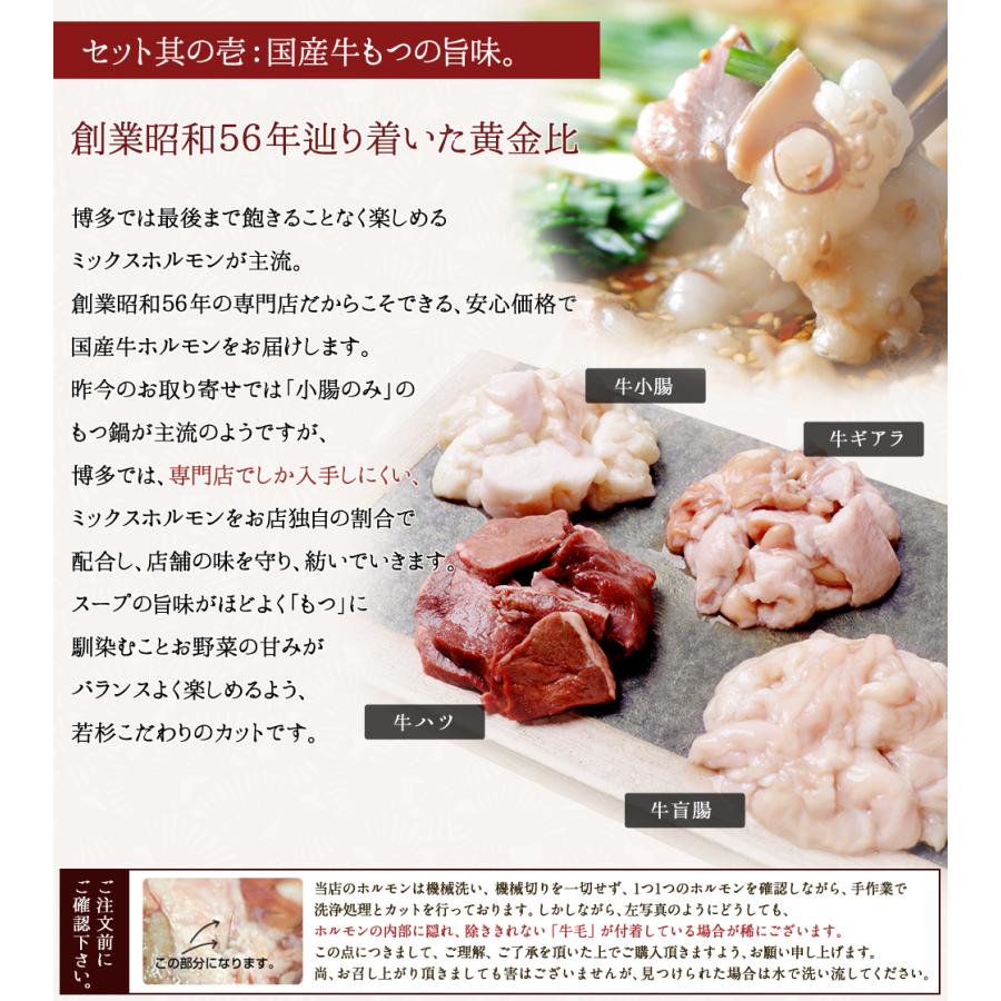 もつ鍋 もつ鍋セット （3〜4人前） お取り寄せ鍋セット 牛もつ鍋セット 取り寄せ 肉 料理  国産 牛もつ 博多若杉