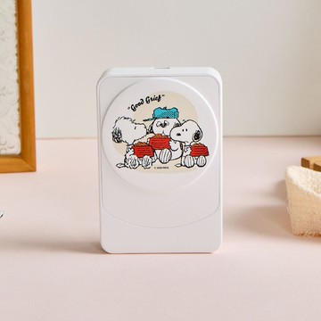 SNOOPY史努比兄弟吃飯22.5W折疊式三合一Qi2磁吸支架無線充電器