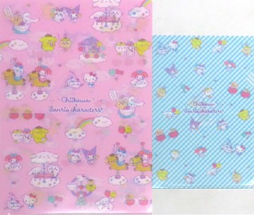 集合文件夾2枚SET小巧可愛的小家伙×三麗鷗角色短上衣