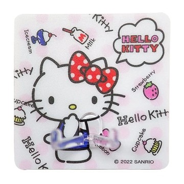 三麗鷗 Hello Kitty 無痕掛勾 耐重5kg 尺寸10x10cm 台灣製造  點點凱蒂貓  3片