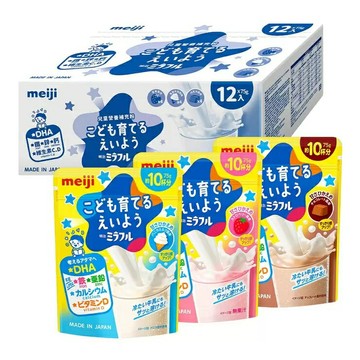 明治 Miraful 兒童營養補充粉 75公克 X12入 (草莓風味 X 4入 + 香草牛奶風味 X 4入 + 巧克力風味 X 4入)