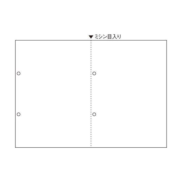 （まとめ）ヒサゴ プリンタ帳票 BP2069 A4白／2面4穴 100枚〔×30セット〕