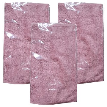 來福牌HS0525甜蜜素色毛巾 33*76CM純棉面巾 柔軟吸水速乾  粉色  3入