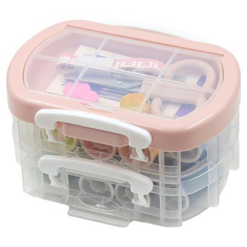 小麥購物 便攜縫紉工具套裝30件組 L557  淺粉色  1組