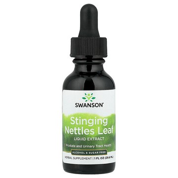 Swanson Vitamins, 蕁麻葉液體提取物，無酒精和糖，1 液量盎司（29.6 毫升）